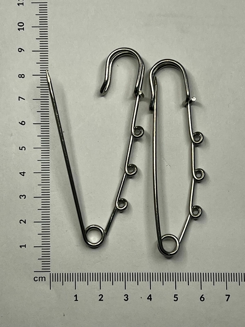 GANCHO PRENDEDOR 3 ARGOLLAS 7 CM NIQUEL X 5 UNIDADES - comprar online