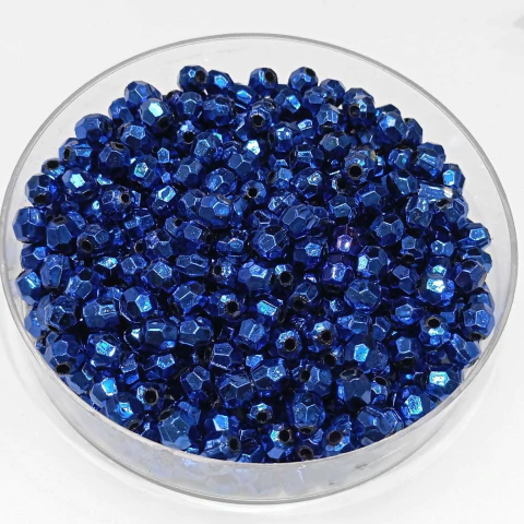 Acrílico facetado metalizado redondo 6 mm x 25grs. - comprar online