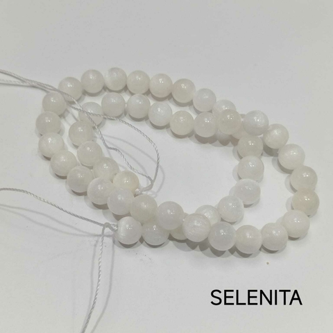 TIRA DE PIEDRAS BOLITAS SELENITA 8 mm - comprar online