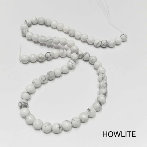 TIRA DE PIEDRA HOWLITE 6 MM - comprar online