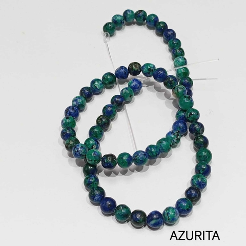 TIRA DE PIEDRA AZURITA RECONSTITUIDA 6 MM - comprar online