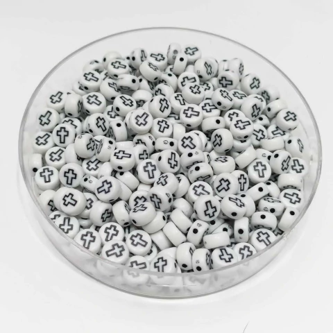 Acrílicos pastillas blanco con cruz borde negro x 25grs - comprar online