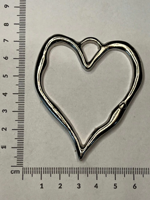 Dije colgante corazón (60mmx70mm) x unidad