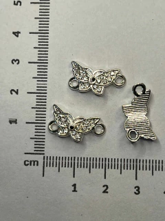 DIJE DE STRASS PLATA x unidad - comprar online