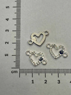 DIJE DE STRASS PLATA x unidad