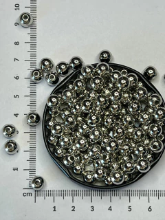 Perlas acrilicas metalizadas 8mm x 25gramos - comprar online
