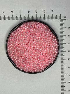 Perlas acrilicas pasantes 3MM x 25gramos - Mundo Vas Min