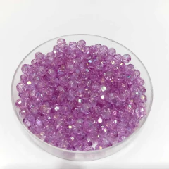 Acrilico transaparente facetado tornasol 6mm x 25grs - Mundo Vas Min