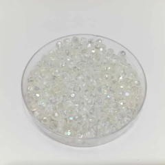 Acrilico transaparente facetado tornasol 6mm x 25grs