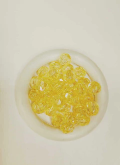 Acrilico transaparente facetado tornasol 6mm x 25grs