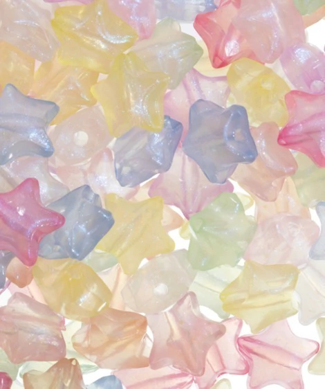 Estrella acrílica fosforescentes tornasol x 10gramos