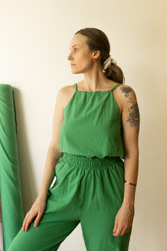 Top Camis ✤ Verde algodão - Oi Gracia