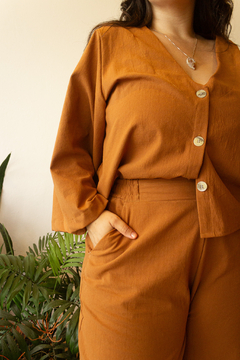 Camisa Thelma ✫ Chocolate algodão - loja online