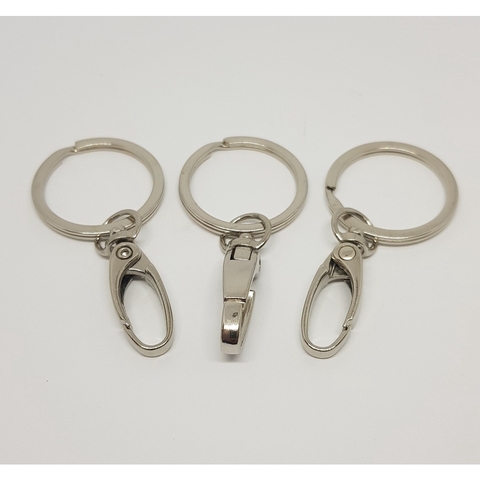 Fecho Mosquetão Zamak 36mm Prata 3 Und