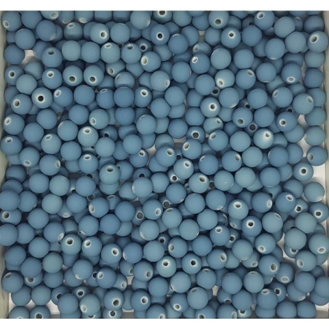 Bola Emborrachada Lisa PVC 8mm Azul Celeste 100Und