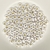 Entremeio Letras Alfabeto Branco e Dourado 7mm com Furo 200 Unidades