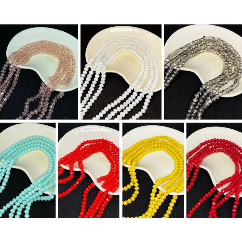 Miçanga Cristal Sextavado Vidro 6mm 100 Und