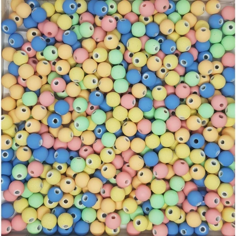 Bola Emborrachada Lisa PVC 8mm Mix 100Und