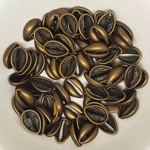 Entremeio Búzio em ABS Tamanho 16x11mm Com 50 Unidades - Bijuteria Diy