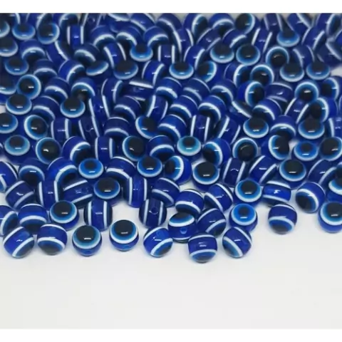 Olho Grego Redondo 8mm Com Furo Pacote Com 200 Unidades