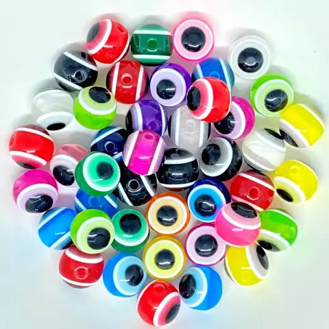 Olho Grego 12mm Com Furo Passante Com 15 Unidades - Diy Bijuteria