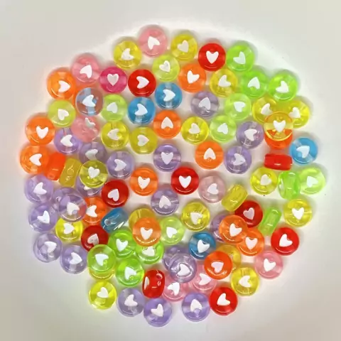 Entremeio Pulseiras Redondo Translúcido 7mm Com 100 Unidades