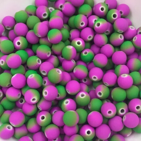 Bola Emborrachada Tie Dye PVC 8mm Violeta/Verde