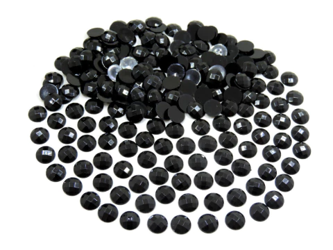 Chaton Redondo Facetado 10mm Preto 100 Und