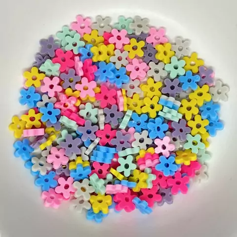 Entremeio Modelo Florzinhas em PVC 8mm Com 200 Unidades