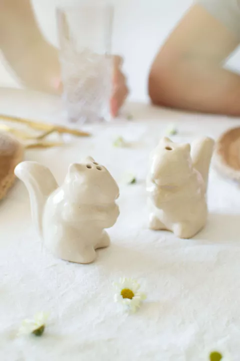 Set de salero y pimentero ardillas