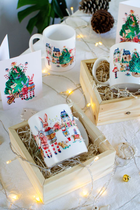 Tazas ilustradas navidad - - comprar online