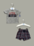 Conjunto Camiseta e Bermuda Xadrez Child Of Mine Cinza Infantil