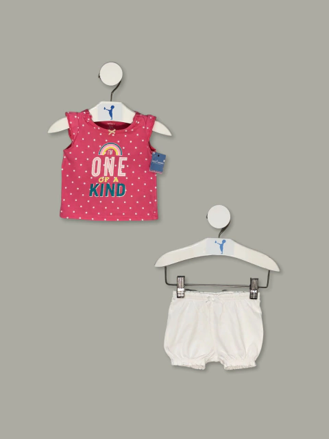 Conjunto Bebê Blusa e Short Rosa Carter's