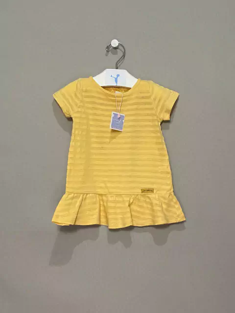 Bata Listrada Infantil Green Amarela