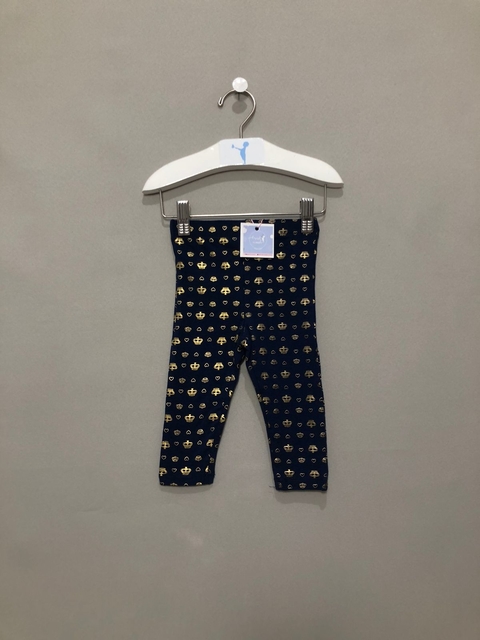 Calça Legging Estampado Azul Marinho Infantil