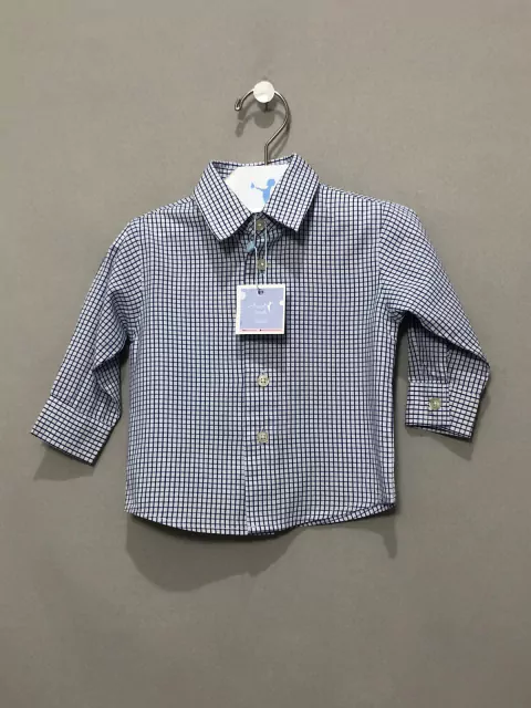 Camisa Xadrez Nautica Azul Infantil