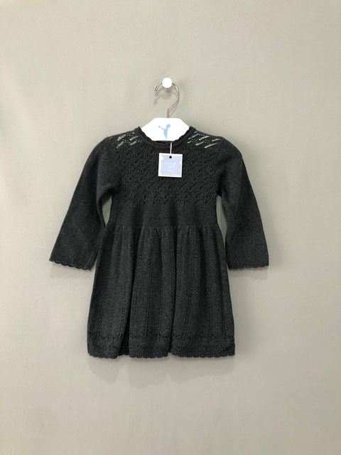 Vestido Linho Grafite Teddy Boom Infantil