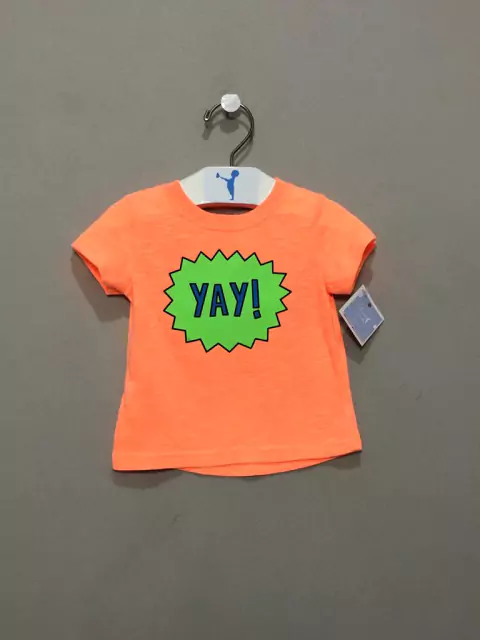 Camiseta Laranja Estampado Okie Dokie Infantil