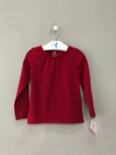 Camiseta H&M Vermelho M/L Infantil