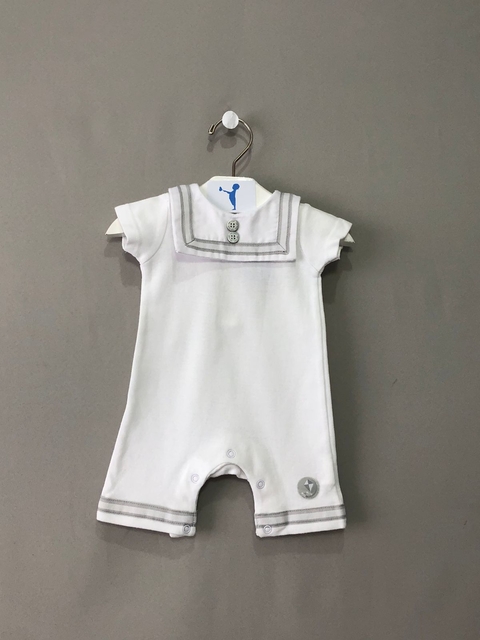 Romper Tip Top Branco Bebê