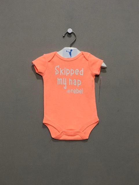 Body bebê Laranja Neon Okie Dokie