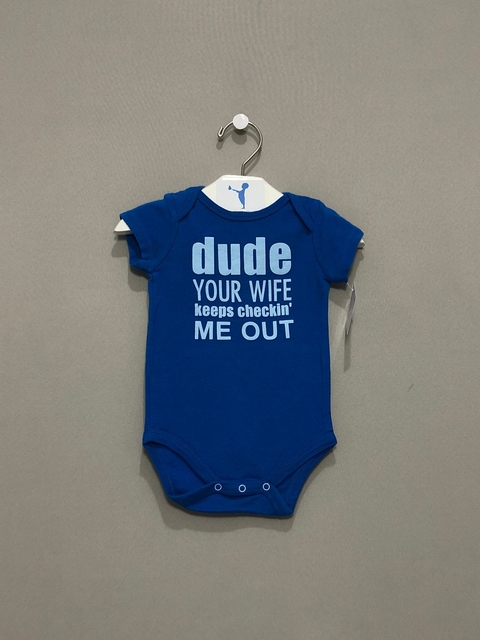 Body bebê Azul Okie Dokie