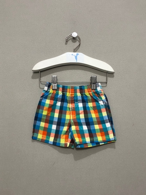 Short Xadrez Colorido Disney Bebê