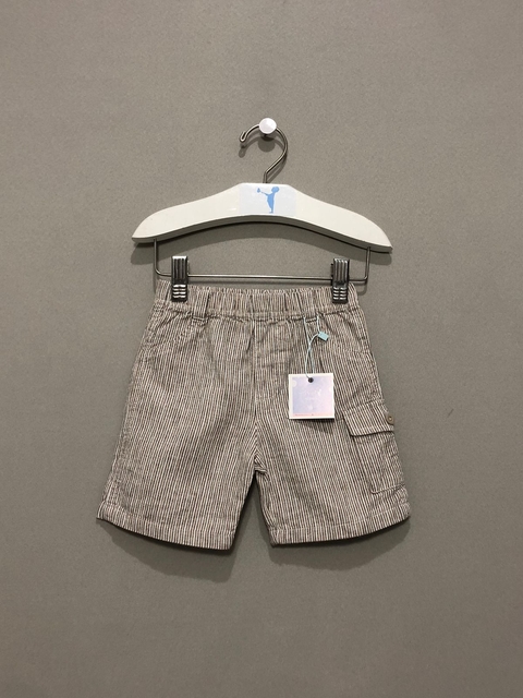 Bermuda Fao Schwarz Listrado Bege Infantil