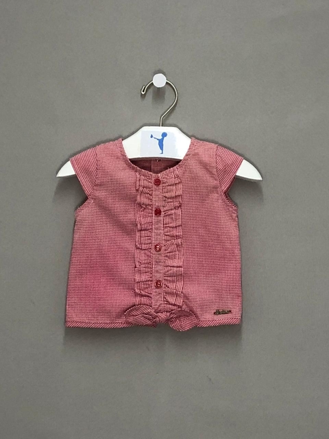 Blusa Xadrez Vermelho Paraiso Bebê