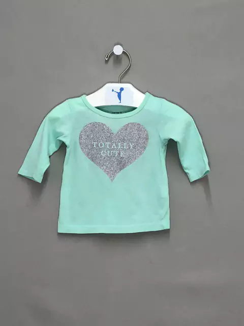 Camiseta Coração Carter's Verde Bebê