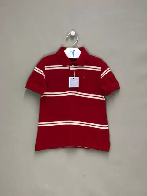 Camisa Polo Listrado Tommy Hilfiger Vermelho Infantil
