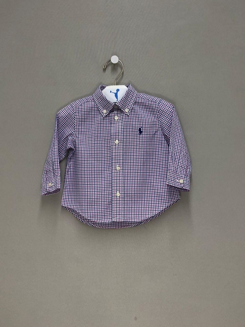 Camisa Xadrez Ralph Lauren Lilás