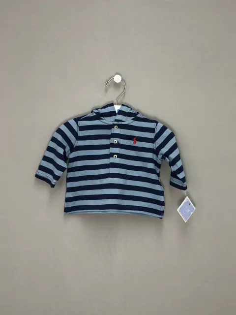 Camiseta Ralph Lauren Azul Listrada Bebê