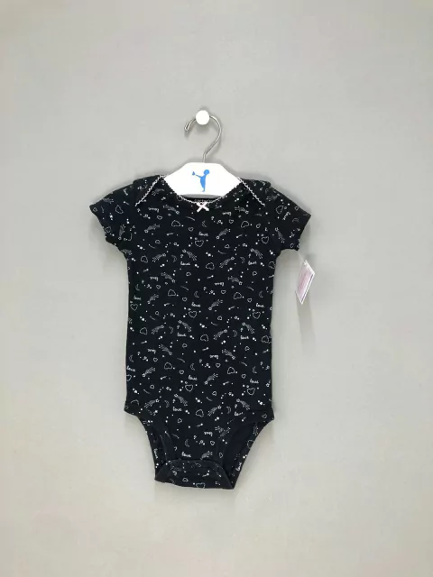 Body Coração Carter's Preto